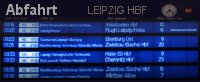 Leipzig HBF Fahrplantafel Abfahrt 