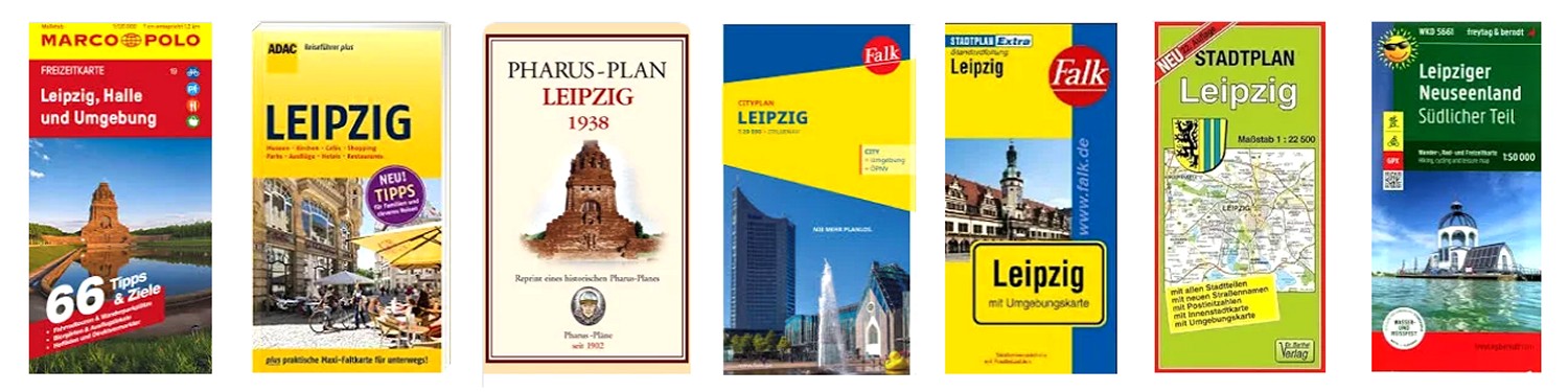 Stadtplan Leipzig: Ma�stab 1:22500 Landkarte � Gefaltete Karte