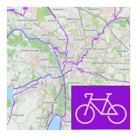 Leipzig Karte f�r Radfahrende